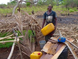 A female beneficiary at work